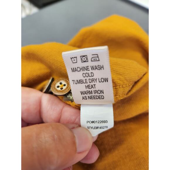 TERRITORY AHEAD Vtg Corduroy Button Up Men XXL Mustard Yellow Grandpacore Casual - Picture 6 of 12